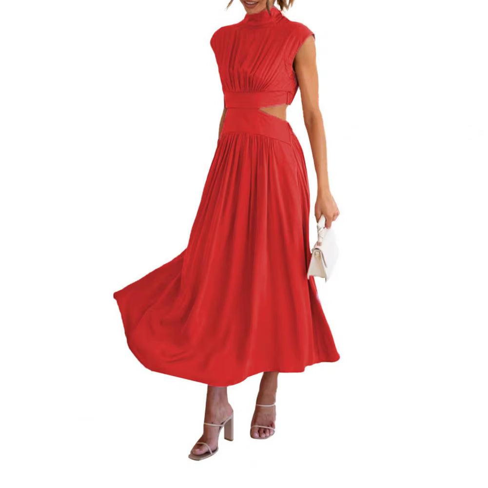 Effortless Grace: Elegant Casual Ruched Long Dress